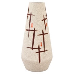 Large Scheurich West German Mid-Century Modern Atomic Ceramic Vase, Model 529/38