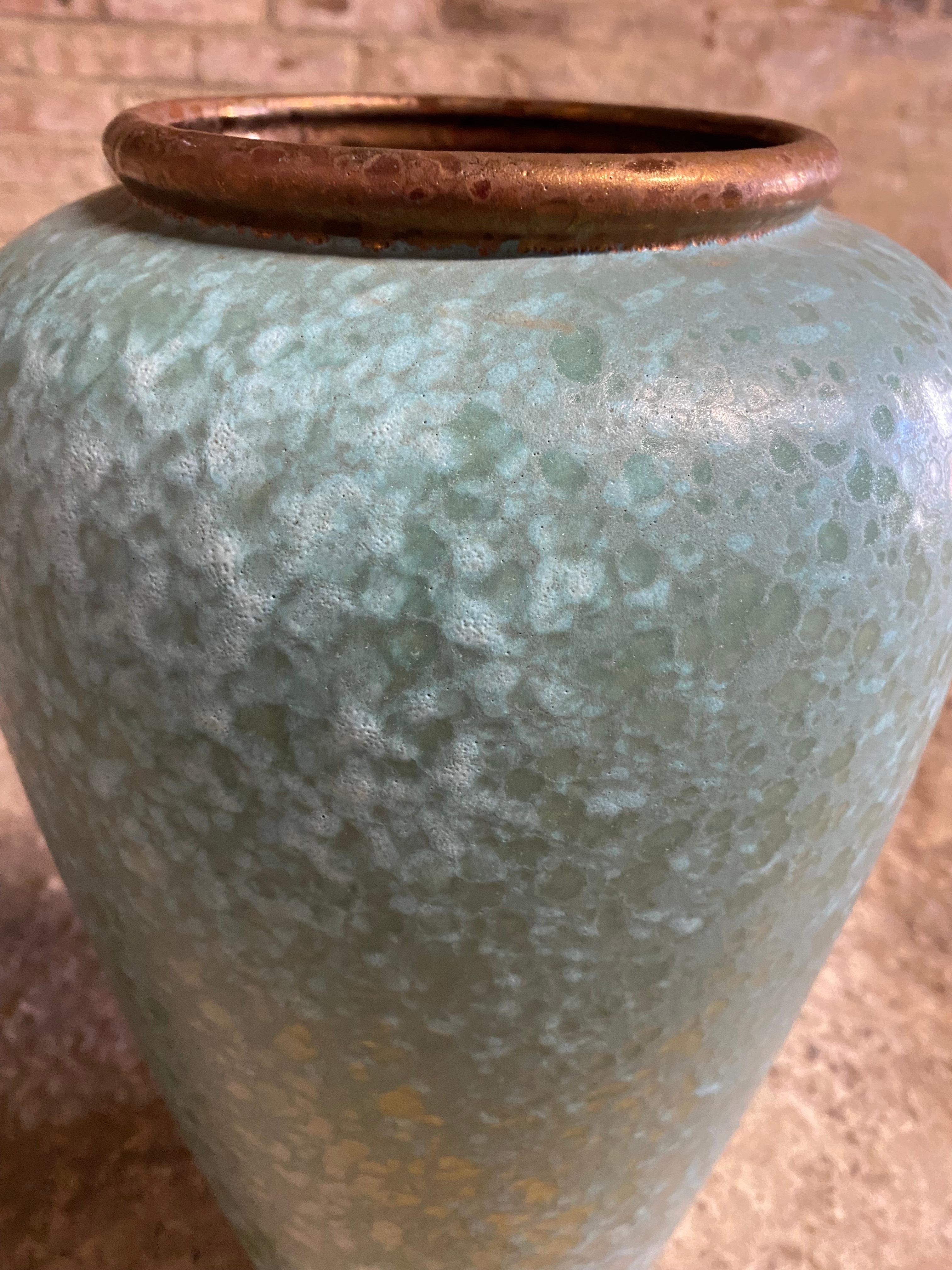Ceramic Large Scheurich West Germany Speckled Art Pottery Vase