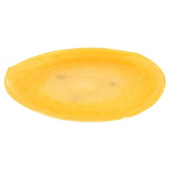 Grande ciotola Schneider in Pâte de Verre giallo-arancio, 1930, periodo Art Déco.