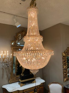Large Schoenbeck crystal chandelier empire style
