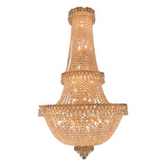 Large Schoenbeck crystal chandelier empire style