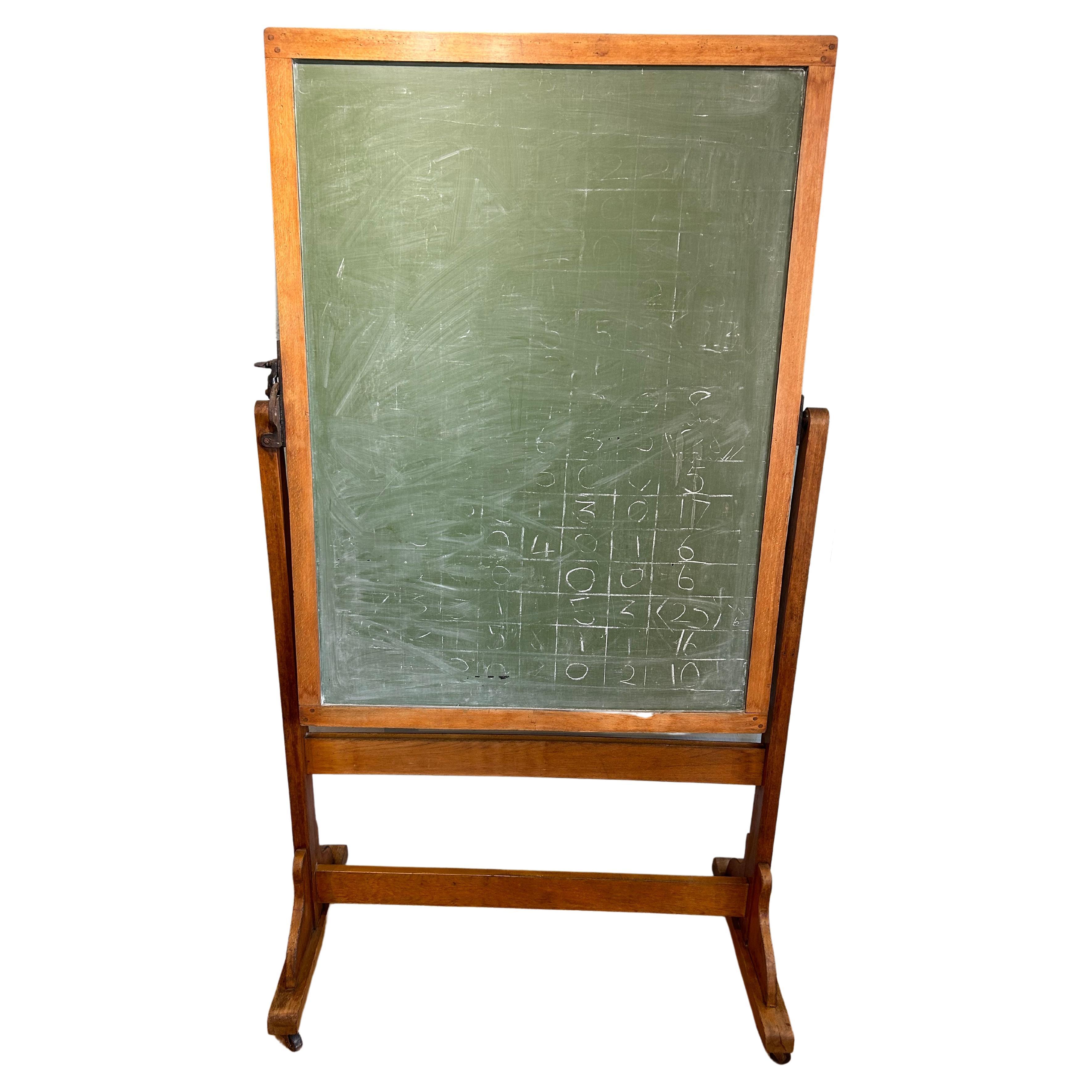 Large English School Blackboard Circa 1940 For Sale