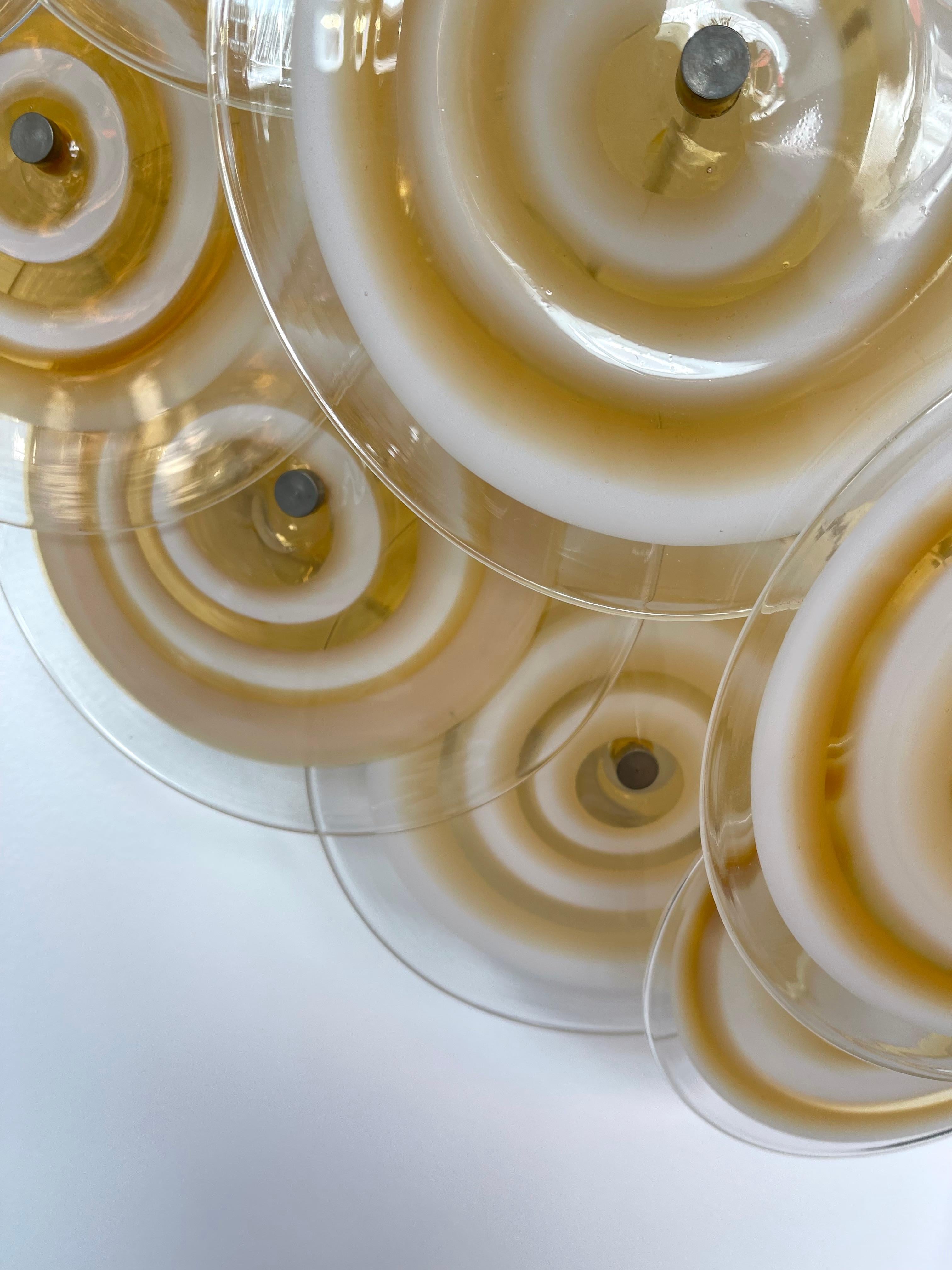 Large Sconce Murano Glass Disc by Gianmaria Potenza for La Murrina. Italy, 1970s 4