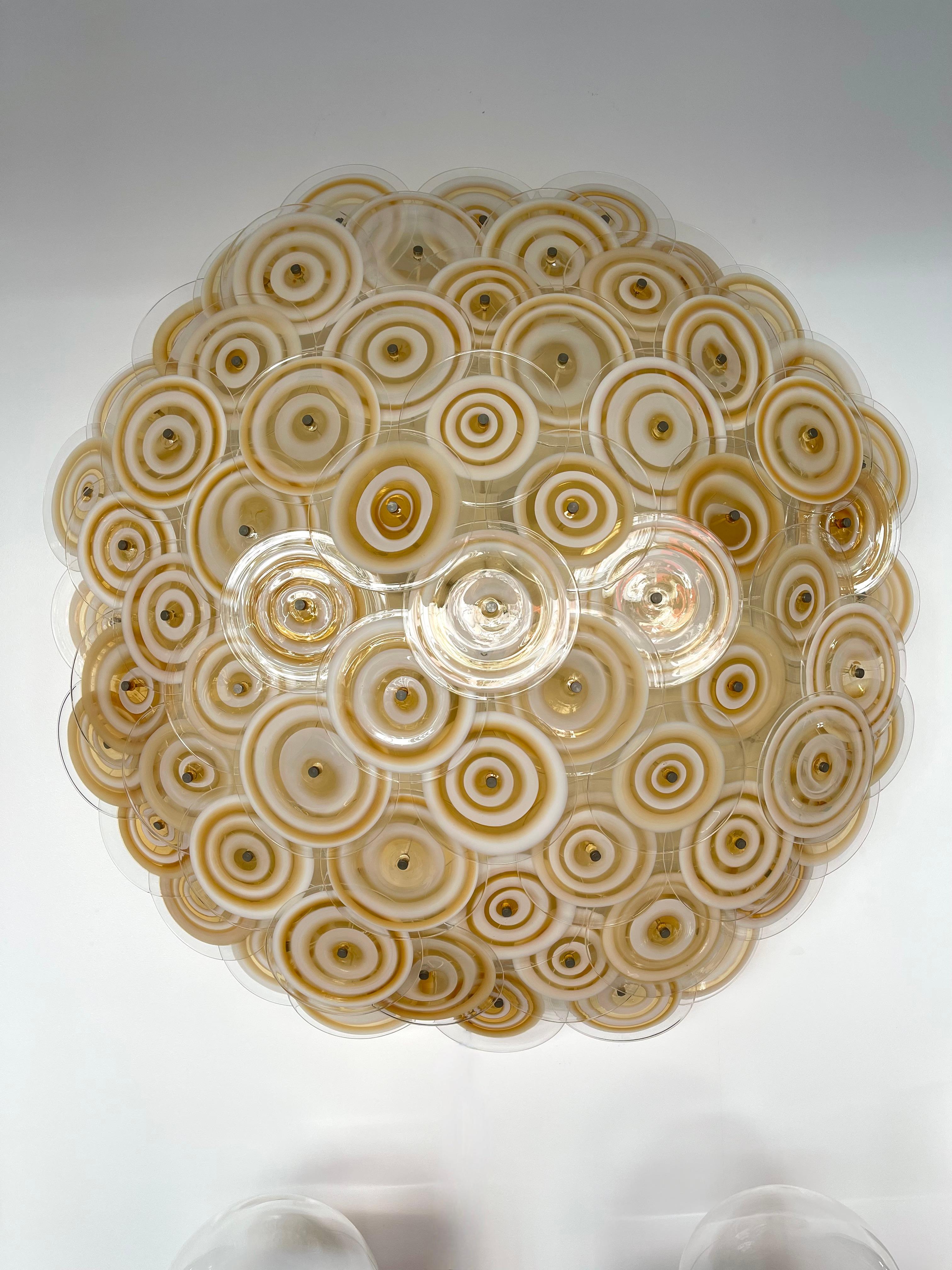 Large Sconce Murano Glass Disc by Gianmaria Potenza for La Murrina. Italy, 1970s 1