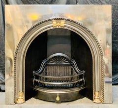 Large Scottish 19th Century Victorian Arched Fireplace Insert