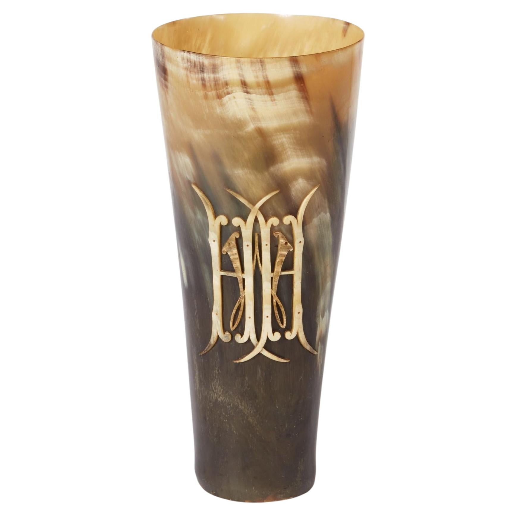 Large Scottish Horn Beaker For Sale