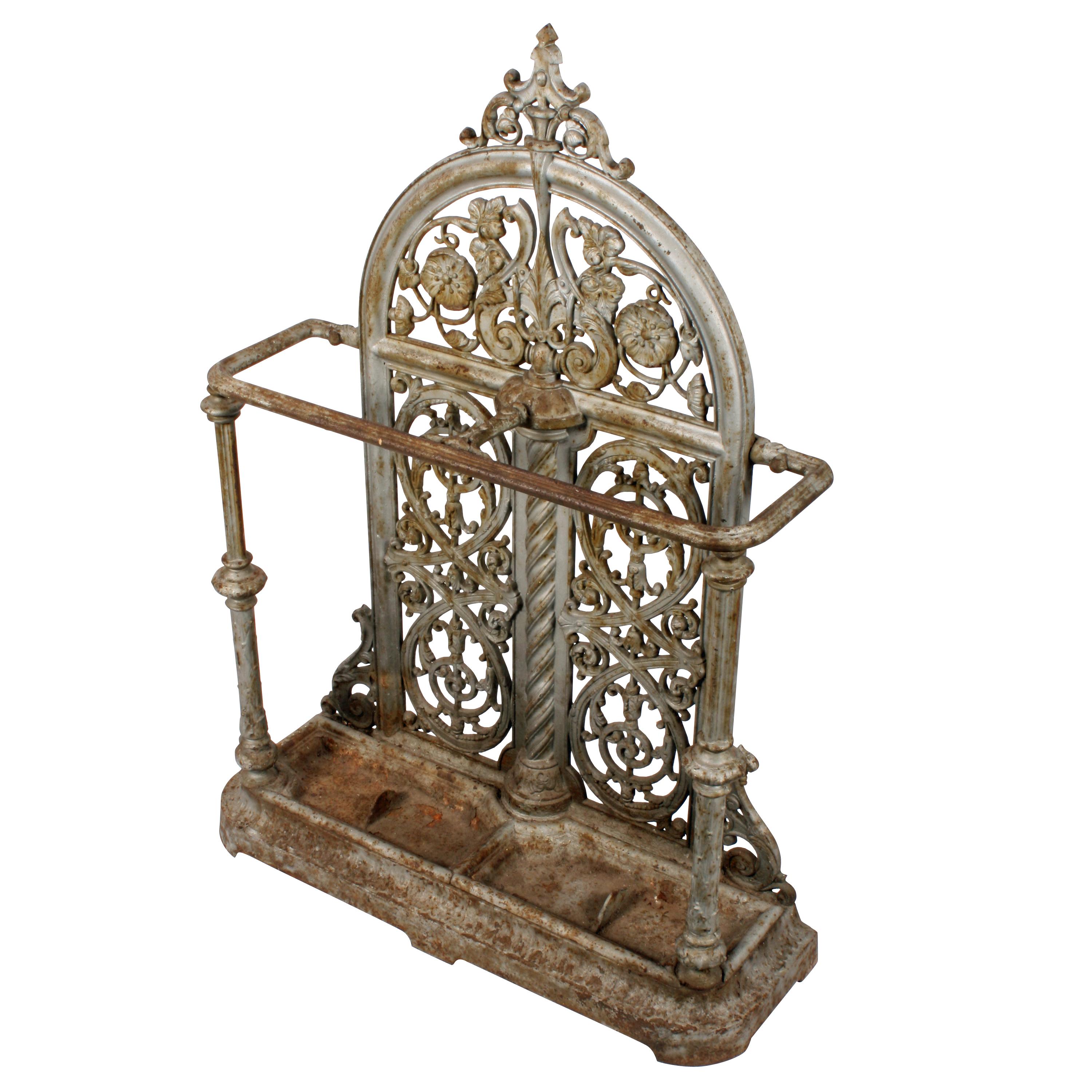 Late 19th Century Large Scottish Victorian Cast Iron Stick Stand, circa 1870 For Sale