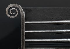 Large Scrolled Wrought Iron Firebasket in the Arts & Crafts Manner