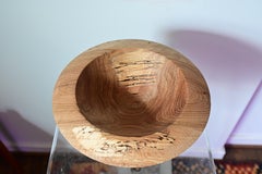 Large Sculpted Oak Bowl