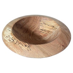 Large Sculpted Oak Bowl