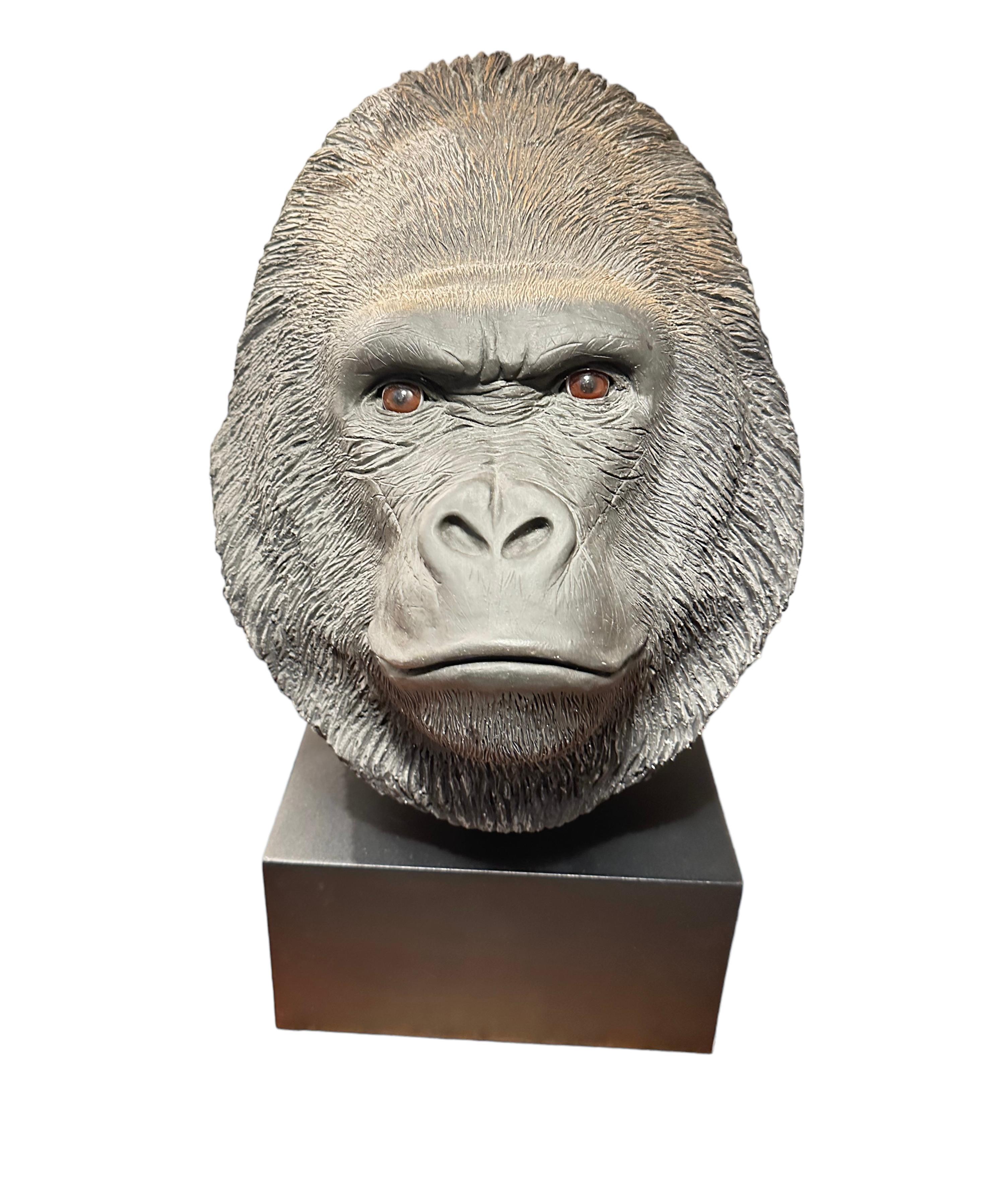 gorilla head statue