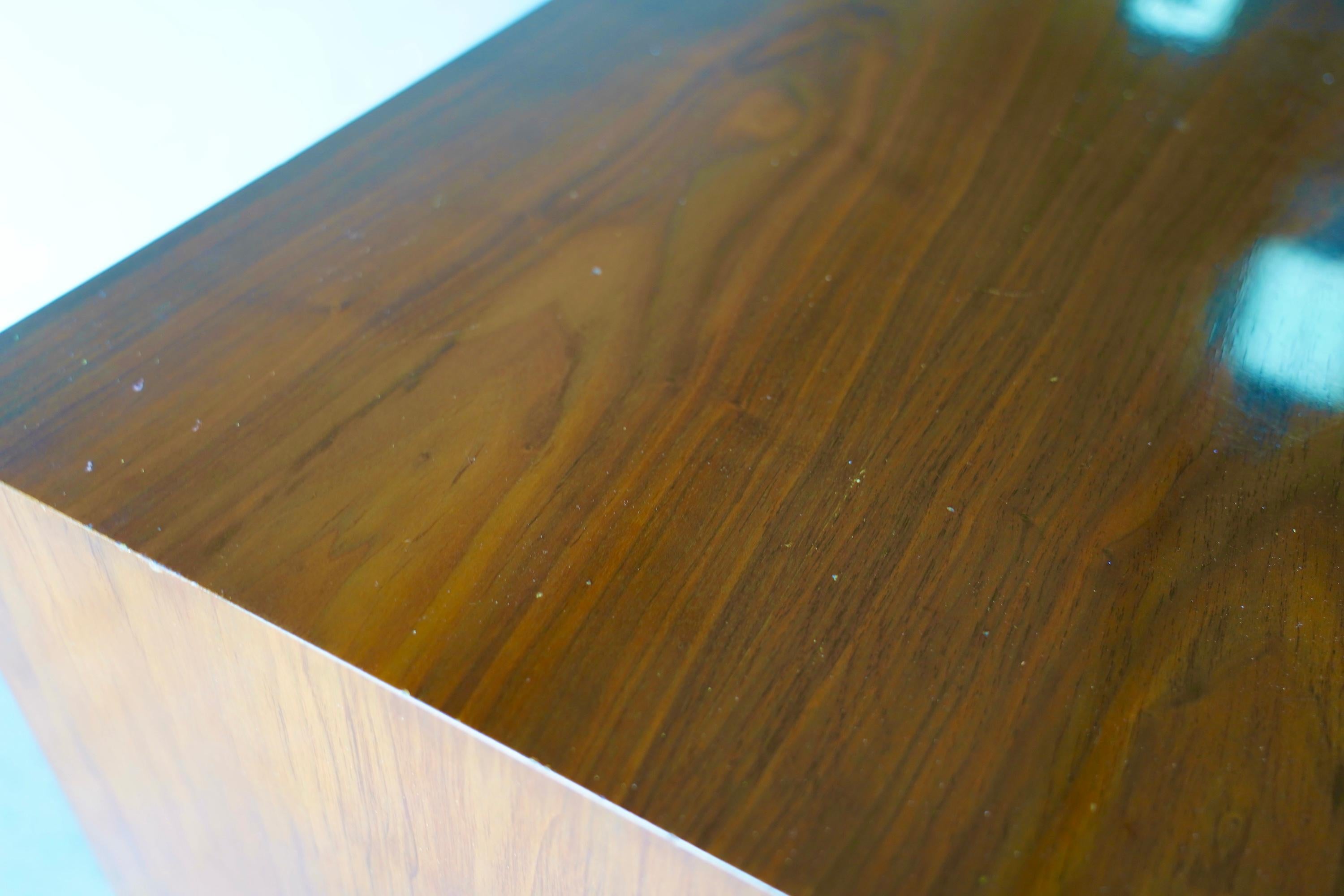Large  Sculpted Walnut Mid-Century Modern Credenza For Sale 14