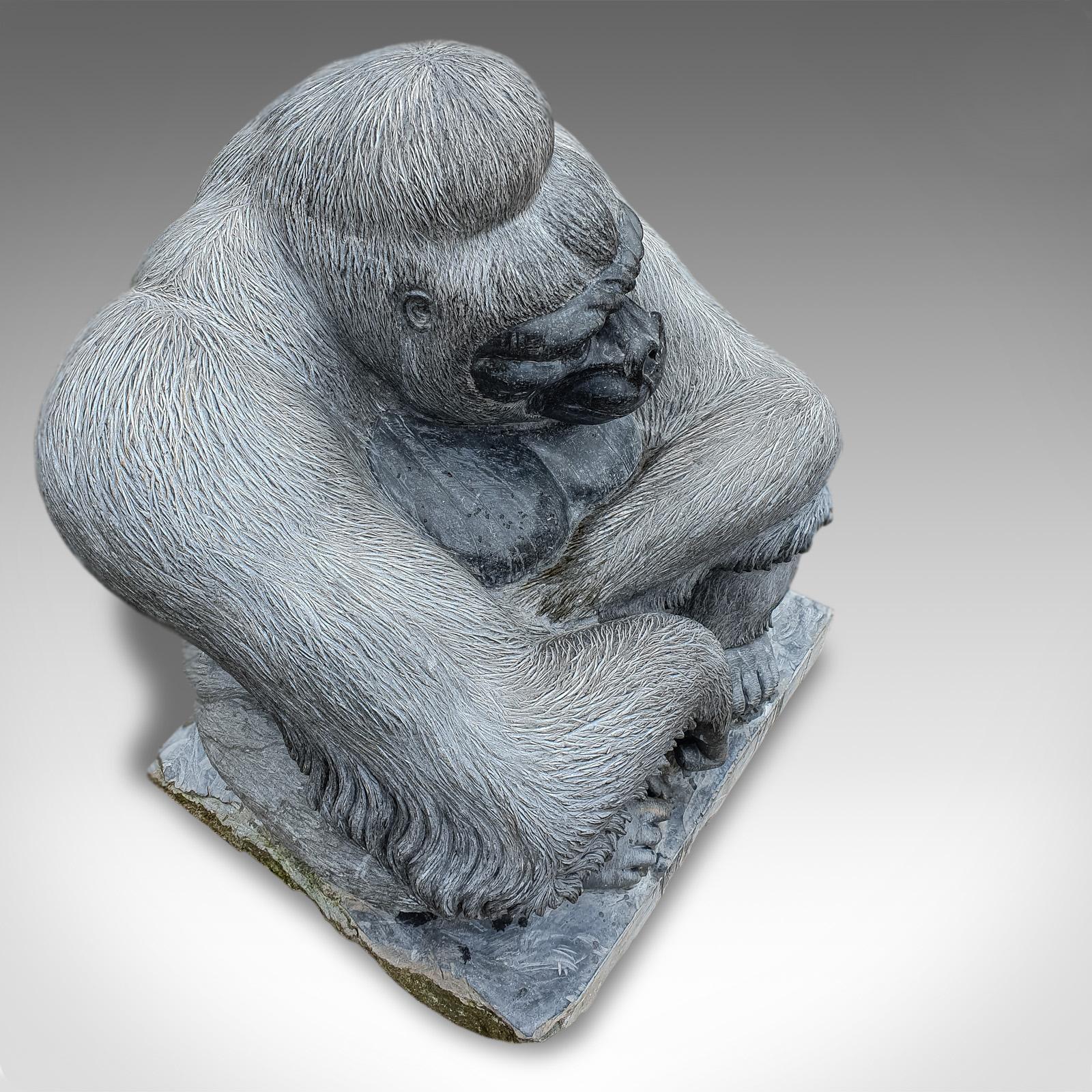 stone gorilla statue