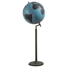 Large Sculptural Belgian Globe Floor Stand