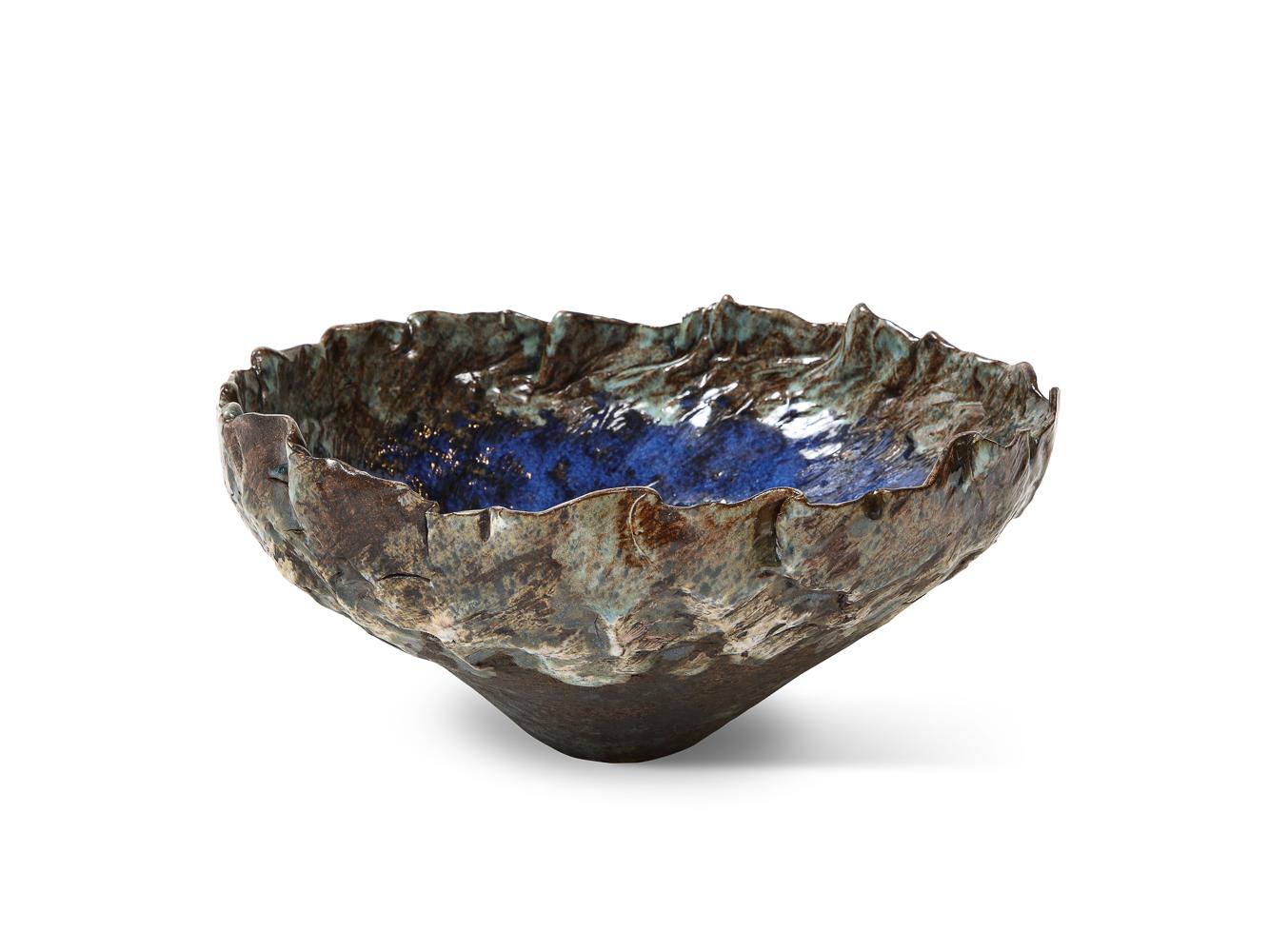 American Large Sculptural Bowl #6 by Dena Zemsky For Sale