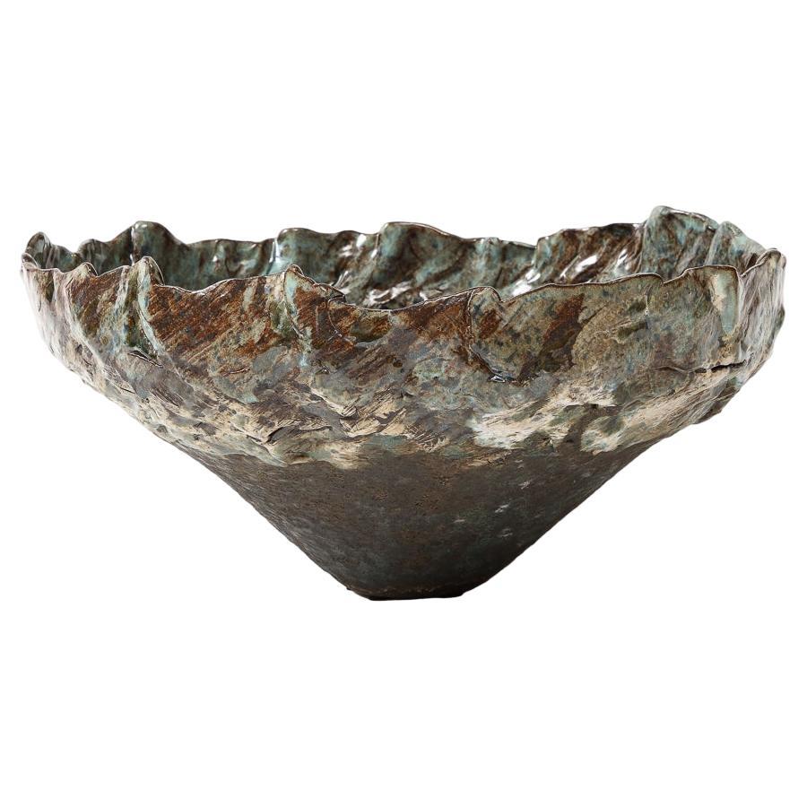 Large Sculptural Bowl #6 by Dena Zemsky For Sale