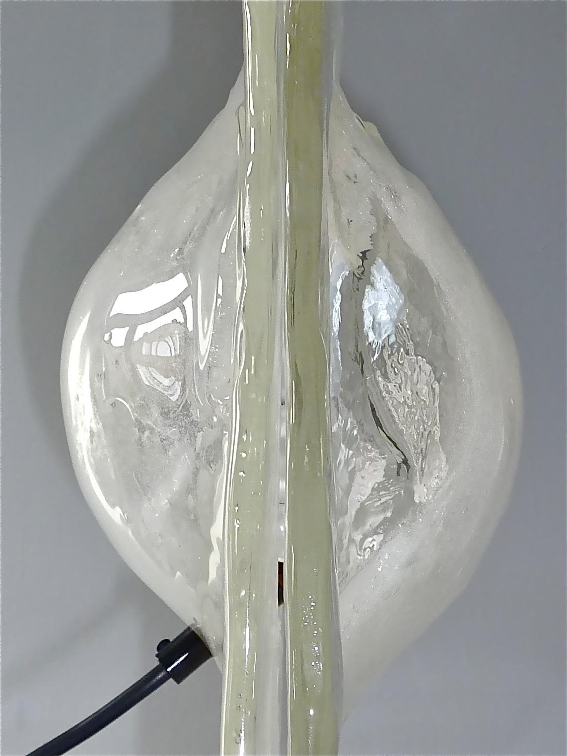 Large Sculptural Carlo Nason Mazzega Table Lamp Murano Glass Bronze 1970 Kalmar  2