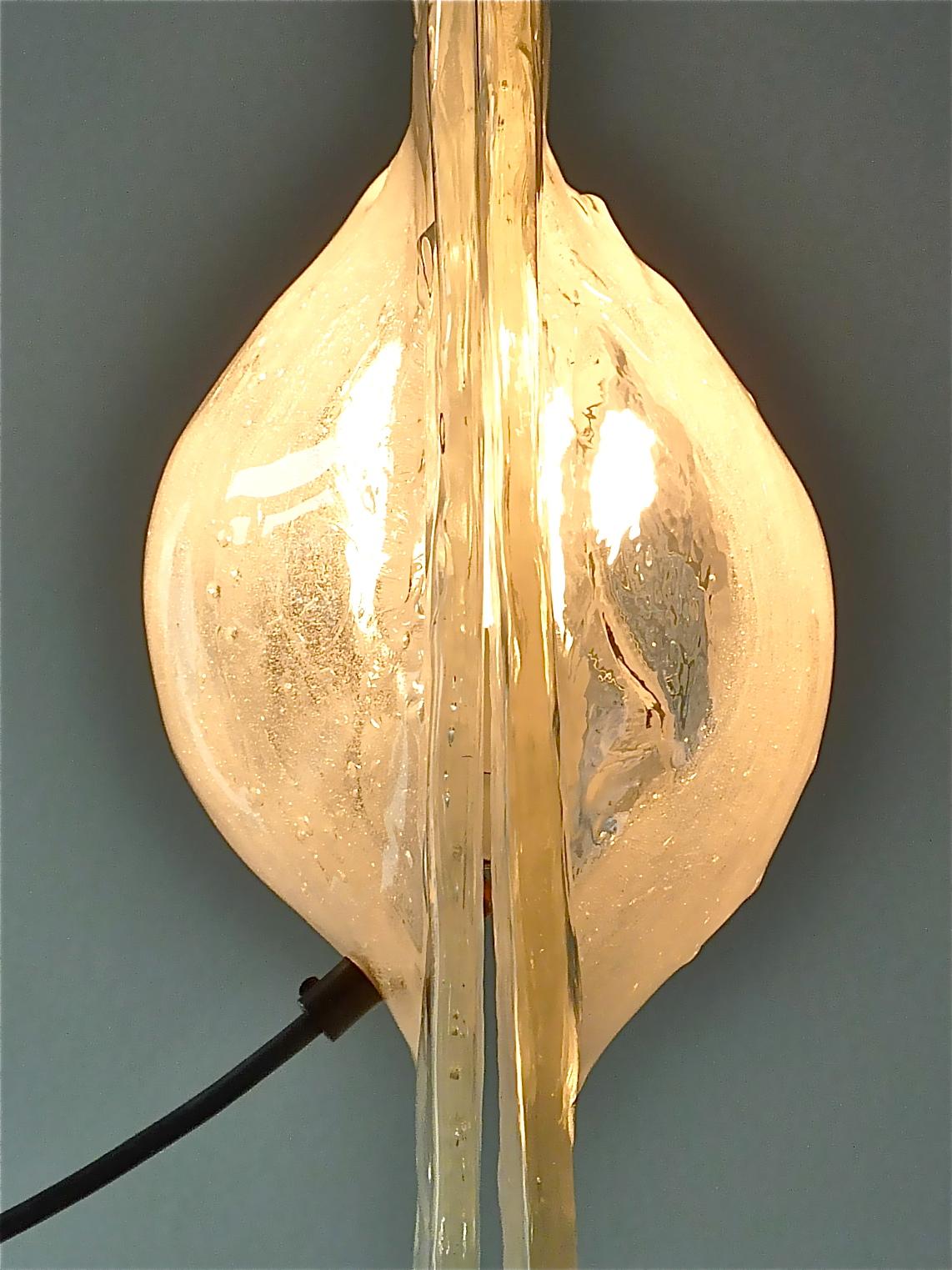 Large Sculptural Carlo Nason Mazzega Table Lamp Murano Glass Bronze 1970 Kalmar  3