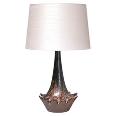 Large Sculptural Ceramic Table Lamp by Niels Preben Larsen, Denmark, 1970