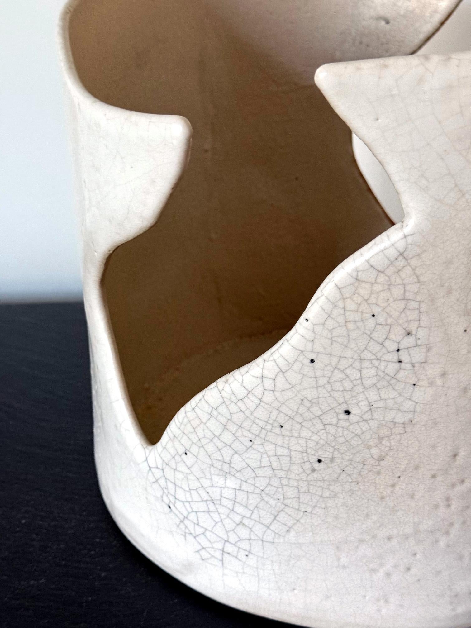 Exposition et publication d'un grand vase sculptural en céramique de Richard Devore en vente 1