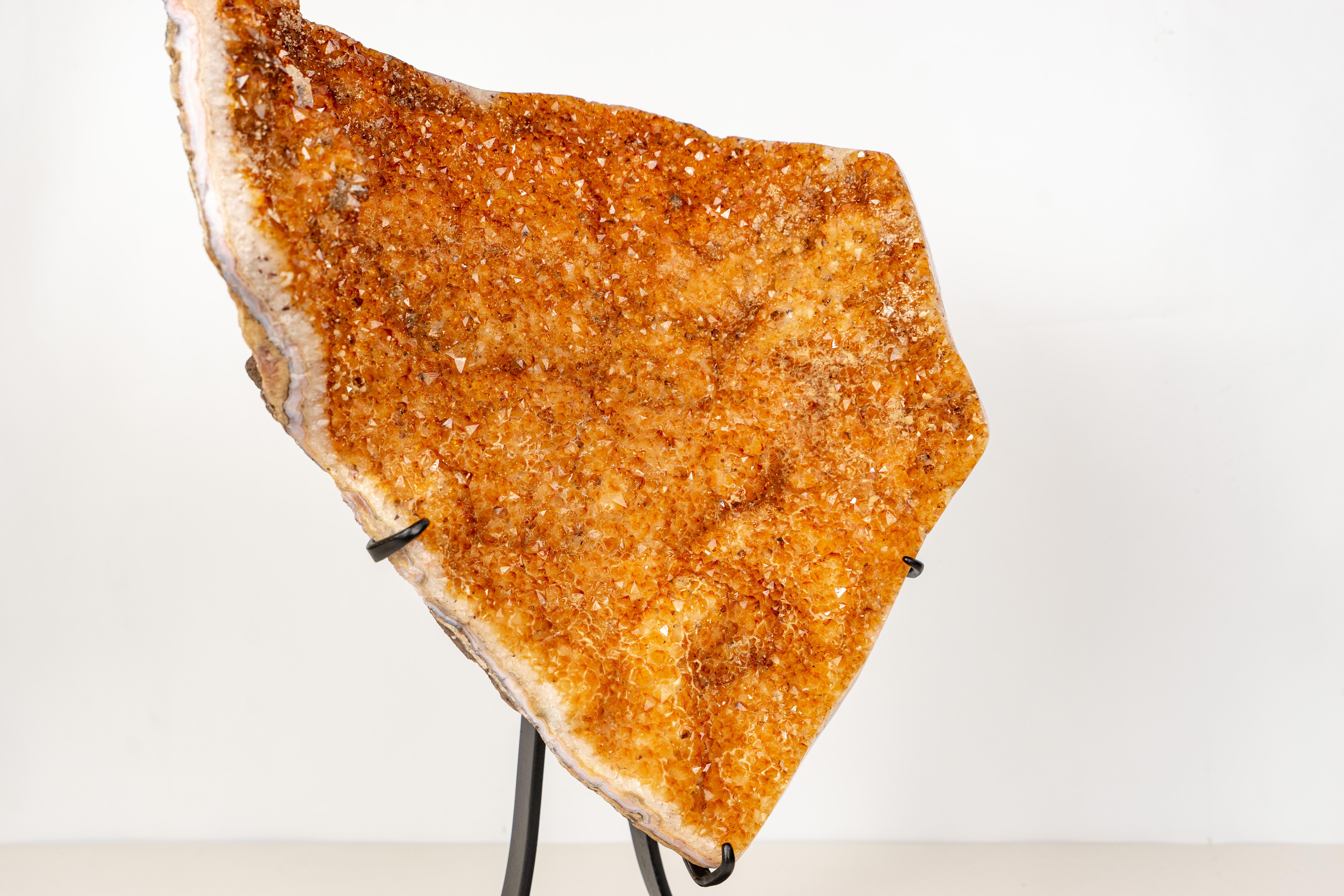 Large Sculptural Citrine Cluster on Custom Stand For Sale 4