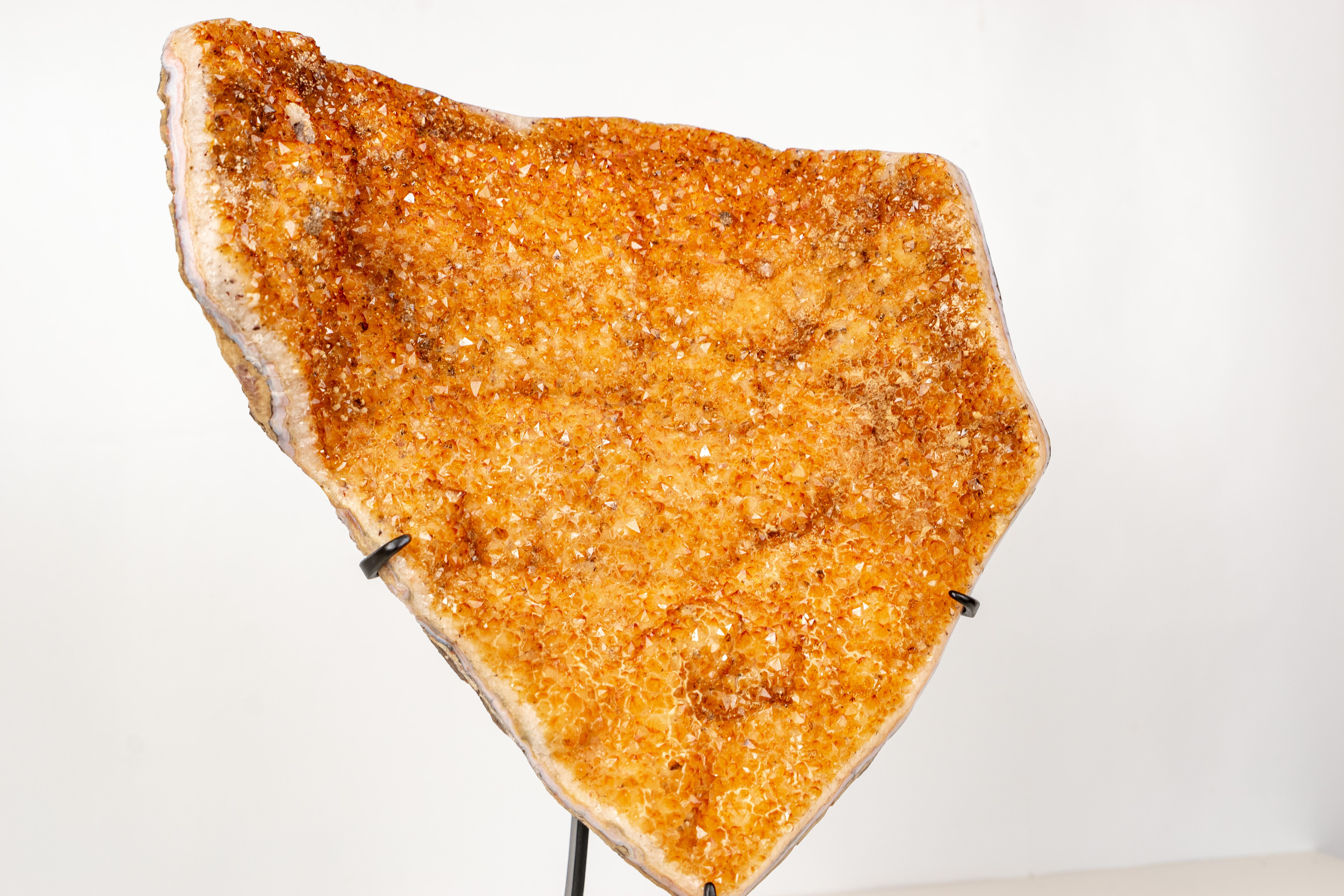 Large Sculptural Citrine Cluster on Custom Stand In New Condition For Sale In Ametista Do Sul, BR