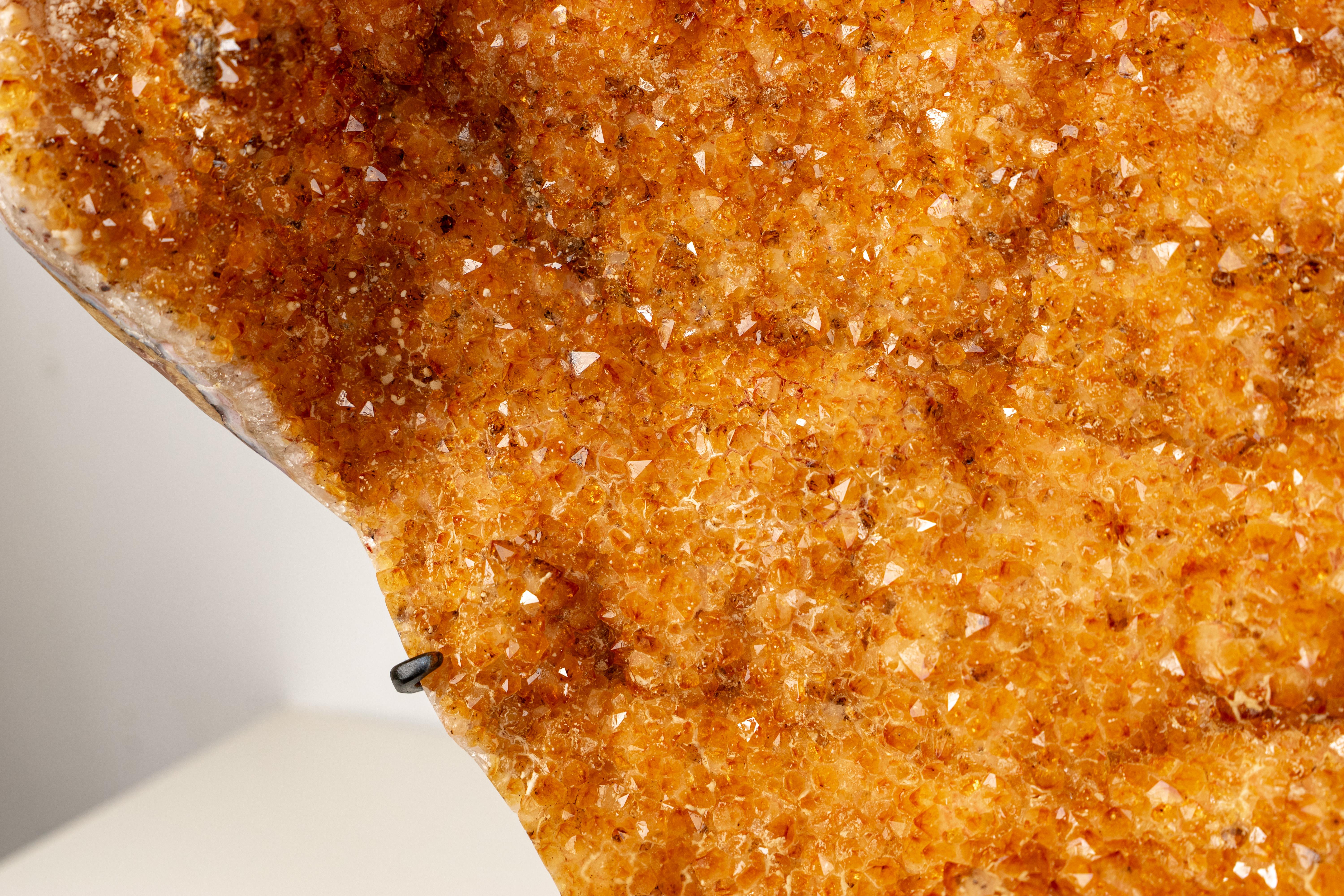 Large Sculptural Citrine Cluster on Custom Stand For Sale 1