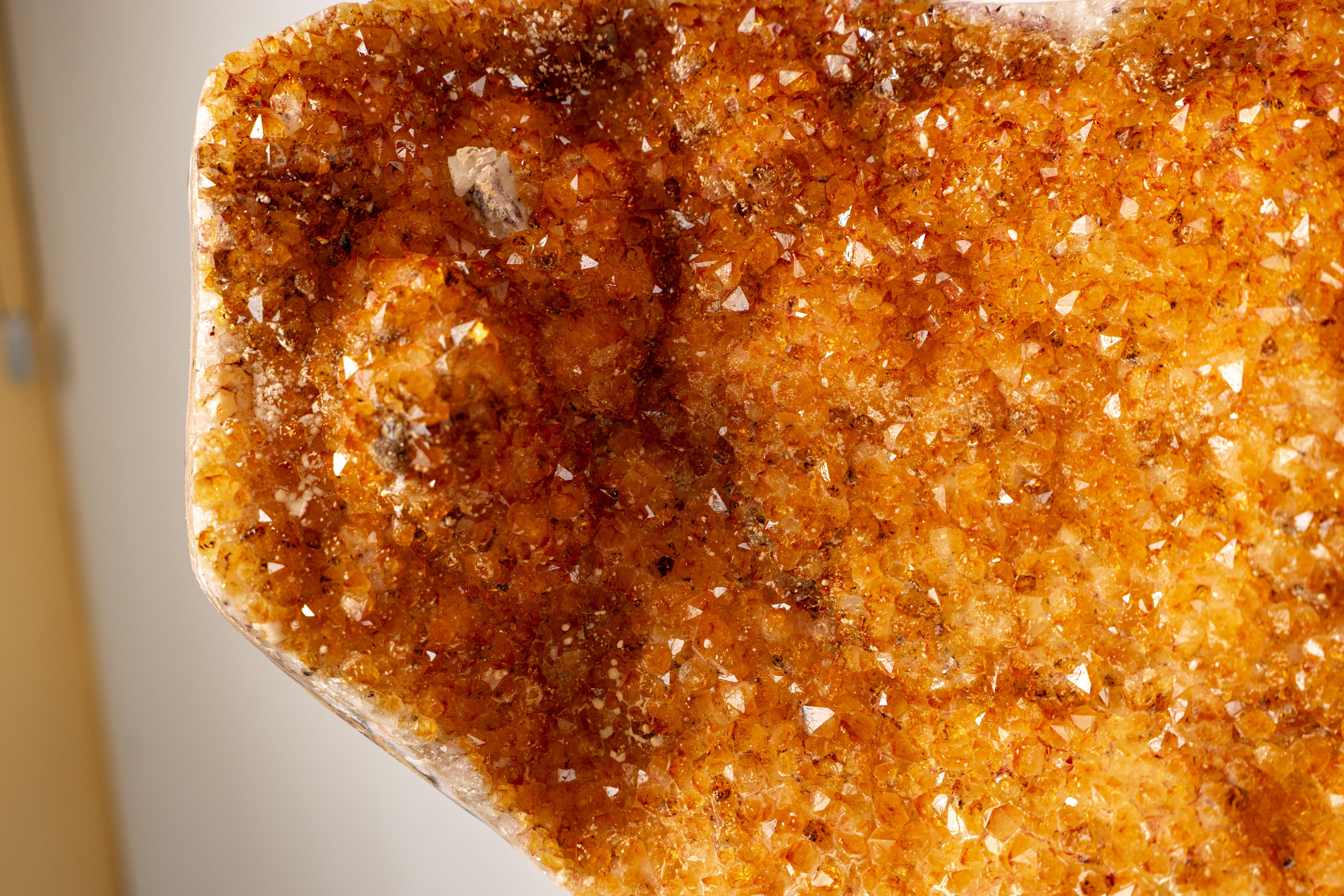 Large Sculptural Citrine Cluster on Custom Stand For Sale 2