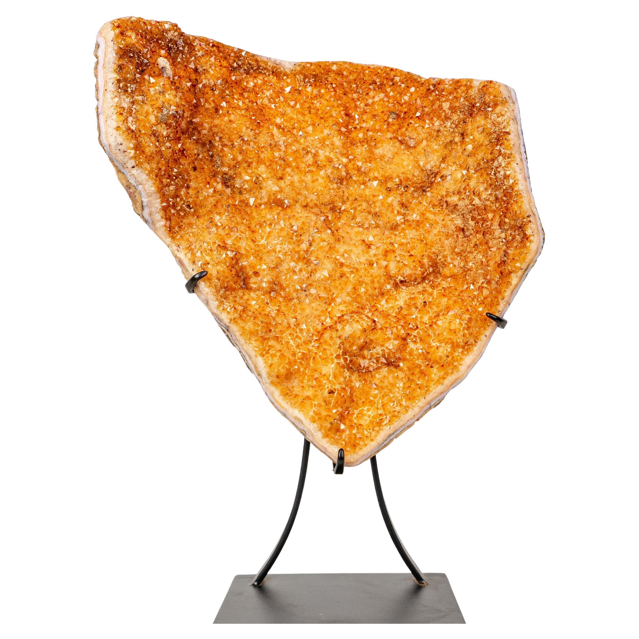 Large Sculptural Citrine Cluster on Custom Stand
