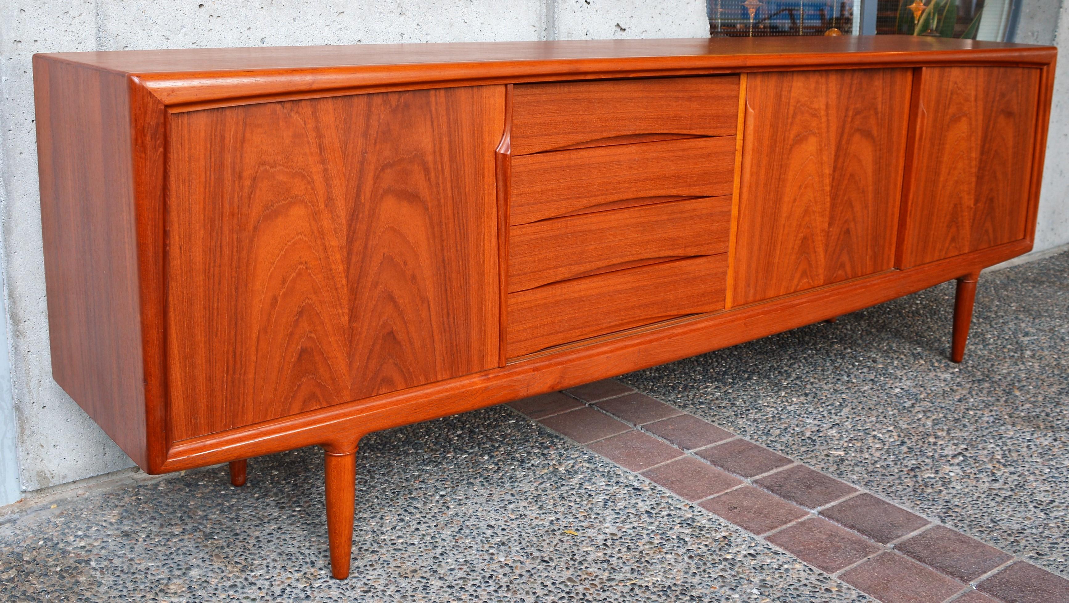 Large Sculptural Danish Teak Gunni Omann Buffet or Credenza for Axel Christensen 4