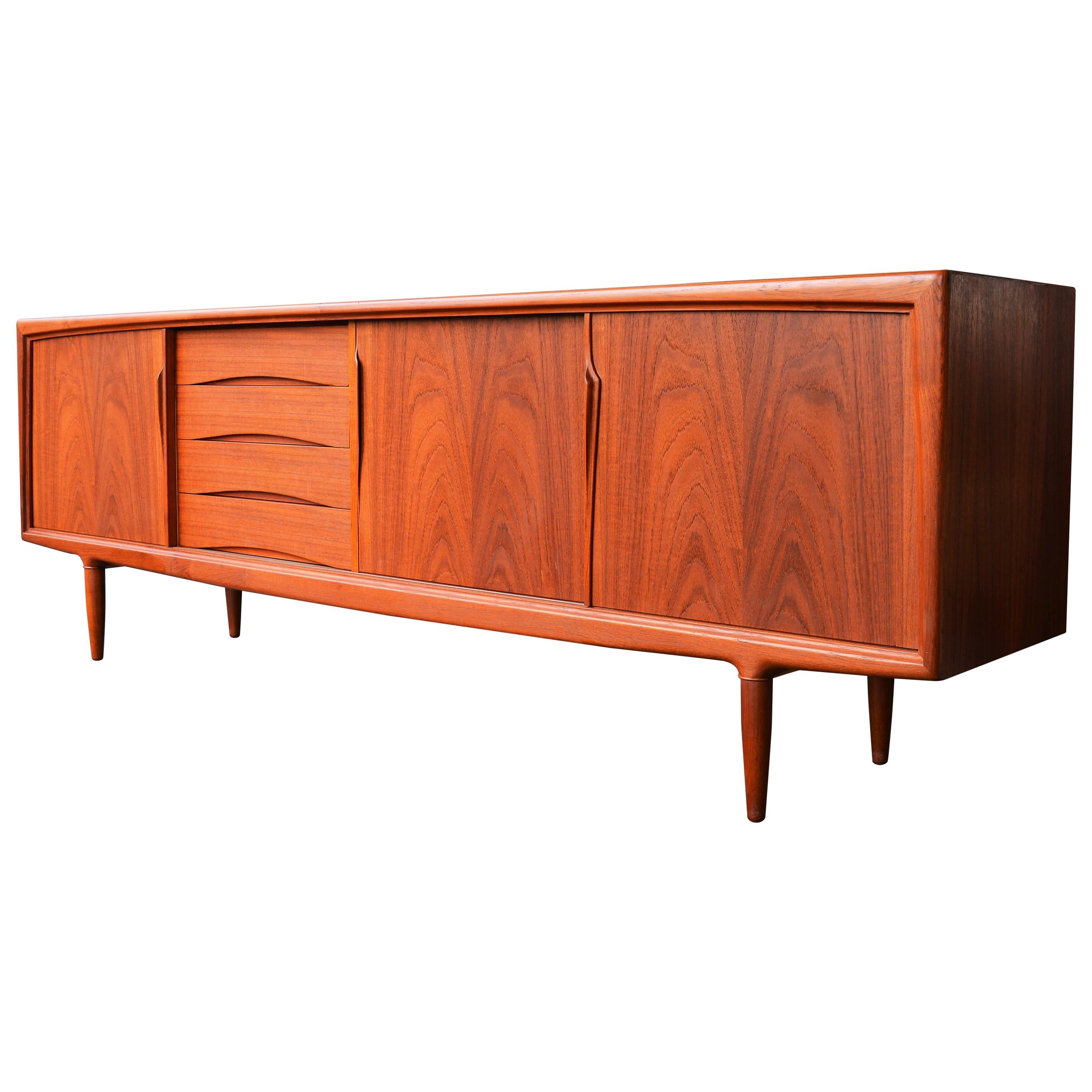 Large Sculptural Danish Teak Gunni Omann Buffet or Credenza for Axel Christensen