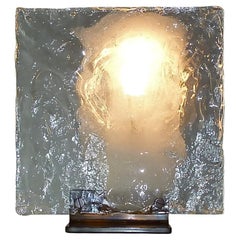 Large Sculptural Gio Ponti Venini Table Lamp Murano Glass Bronze 1970 Kalmar