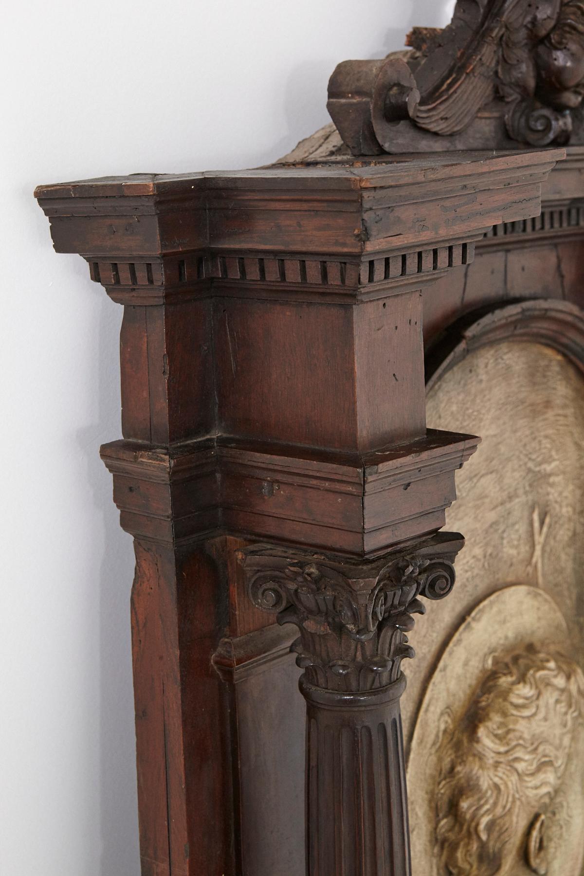 Großer skulpturaler italienischer Barock-Tabernakelrahmen, spätes 18. Jahrhundert im Angebot 3