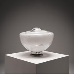 Large Sculptural Italian Murano Glass Table Lamp, Italy 1970s