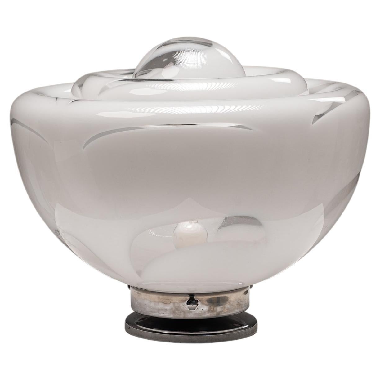 Large Sculptural Italian Murano Glass Table Lamp, Italy 1970s