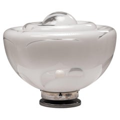 Large Sculptural Italian Murano Glass Table Lamp, Italy 1970s