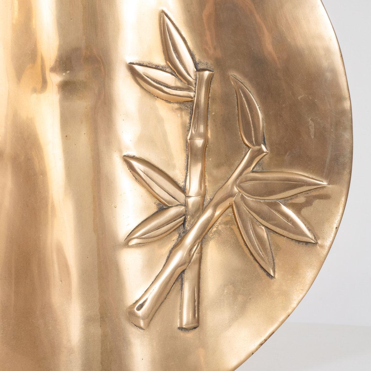 Large sculptural Japanese Brass Vase For Sale 3