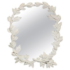 Large Sculptural Leaf Wall Mirror in the Style of Dorothy Draper