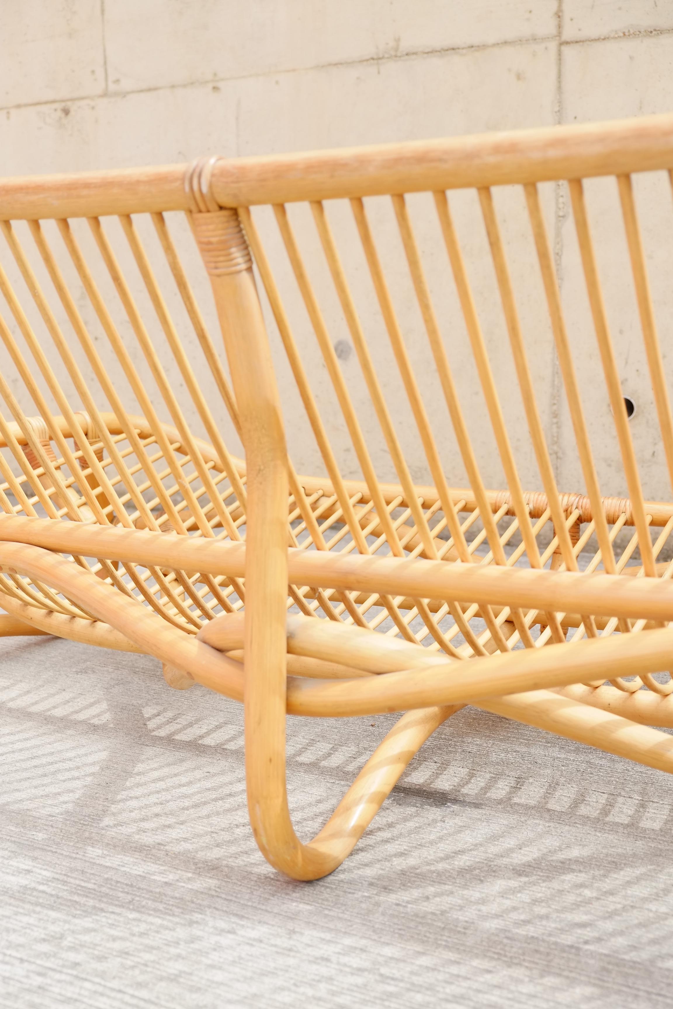 Mid Century Albini Style Bamboo Sofa Angraves of Leicester For Sale 8