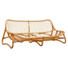 Large Sculptural Mid Century Bamboo Sofa Made in England - Angraves of Leicester