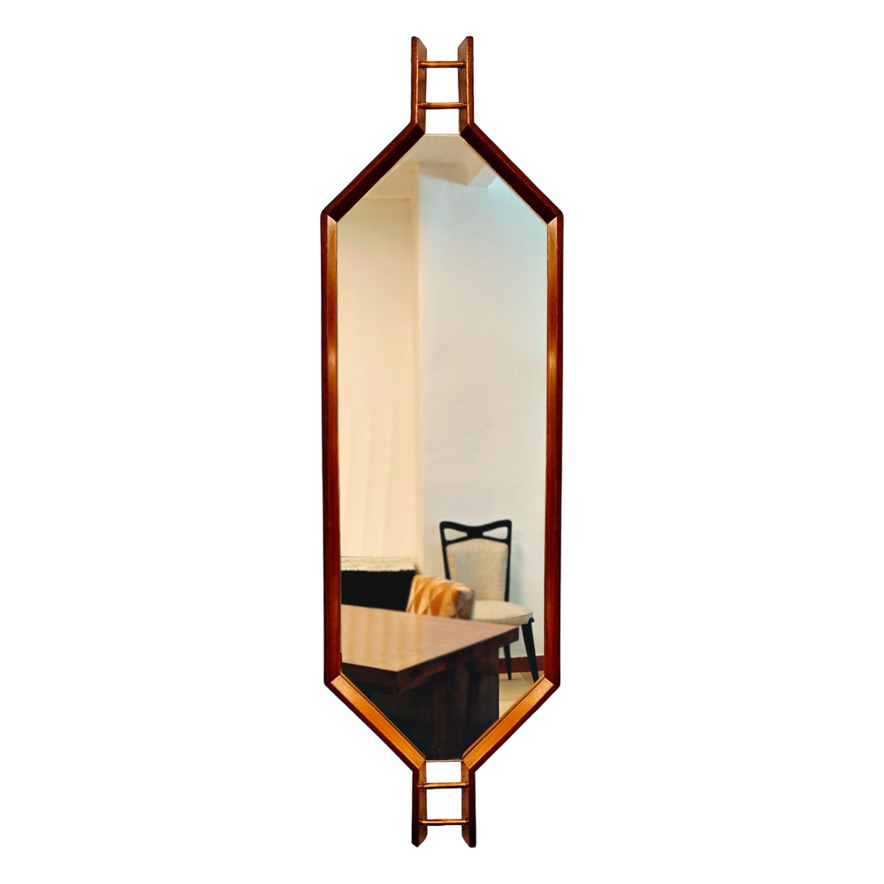Mid-Century Modern Grand miroir sculptural - Italie 1950 en vente
