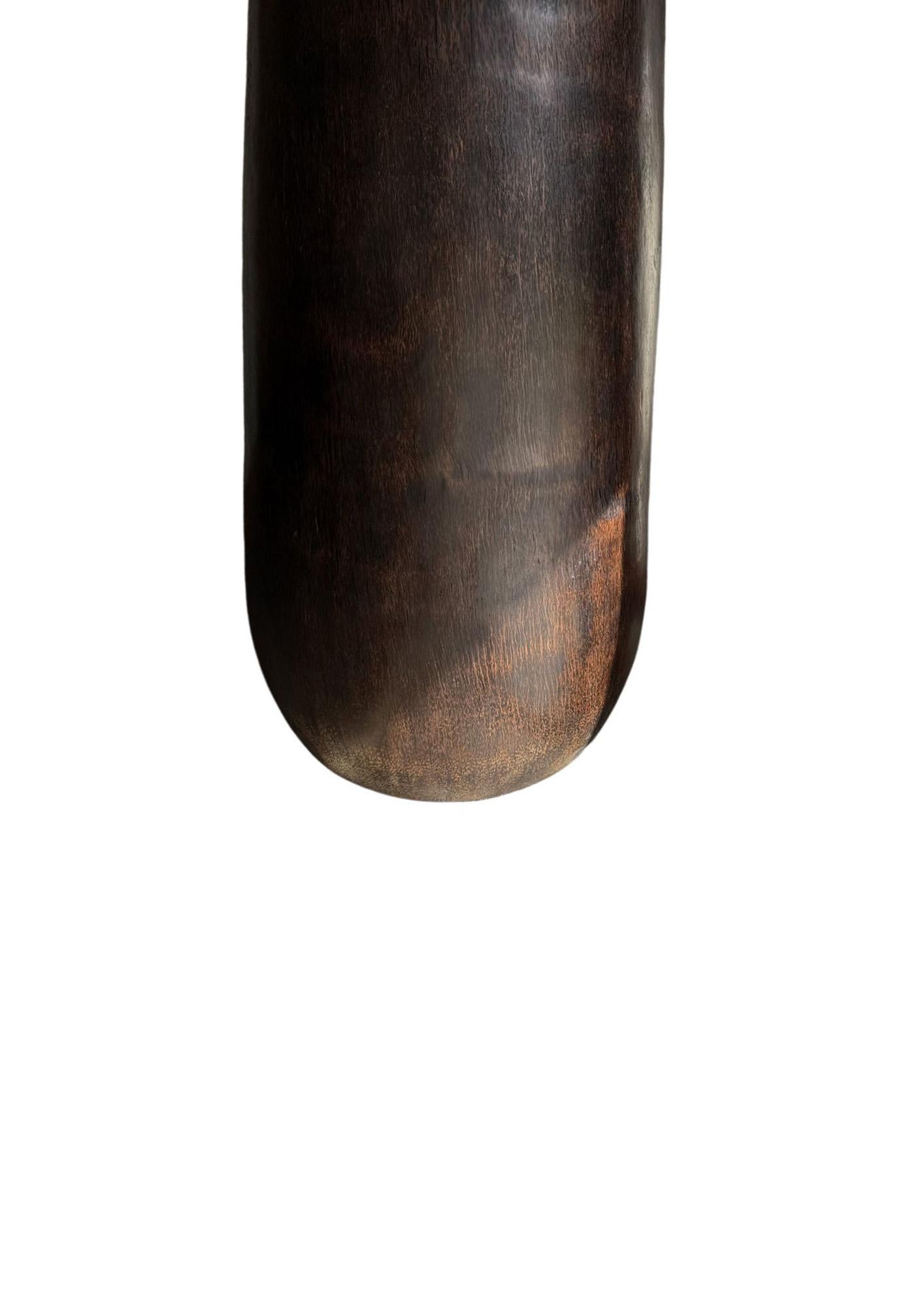 Großes skulpturales Palmenholz-Pflanzgefäß, modern und organisch mit atemberaubenden Holztexturen im Angebot 1
