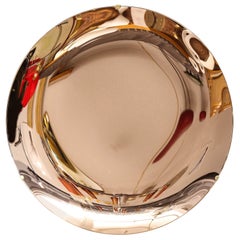 Large Sculptural Round Concave Rose "Rosa" Mirror or Wall Art, 43" Italy, 2021