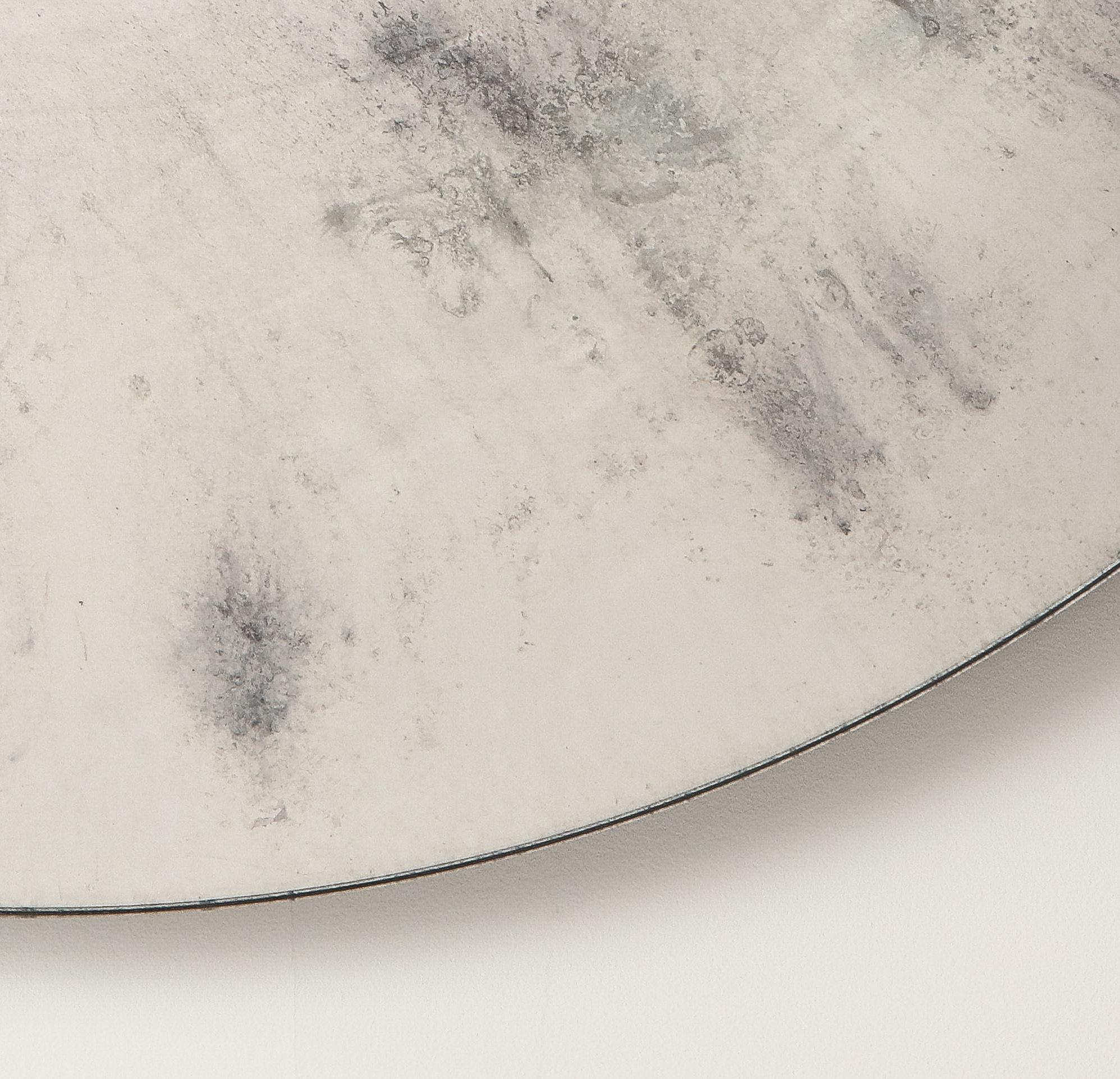 Large Sculptural Round Convex Silver Mirror or Wall Sculpture, Italy, 2022 3