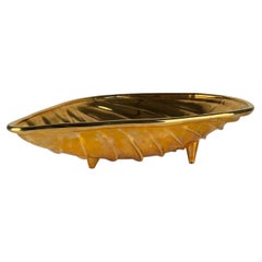 Large Sculptural Shell Centerpiece in Glazed Ceramic, Ferlaro Ceramiche, 1970s