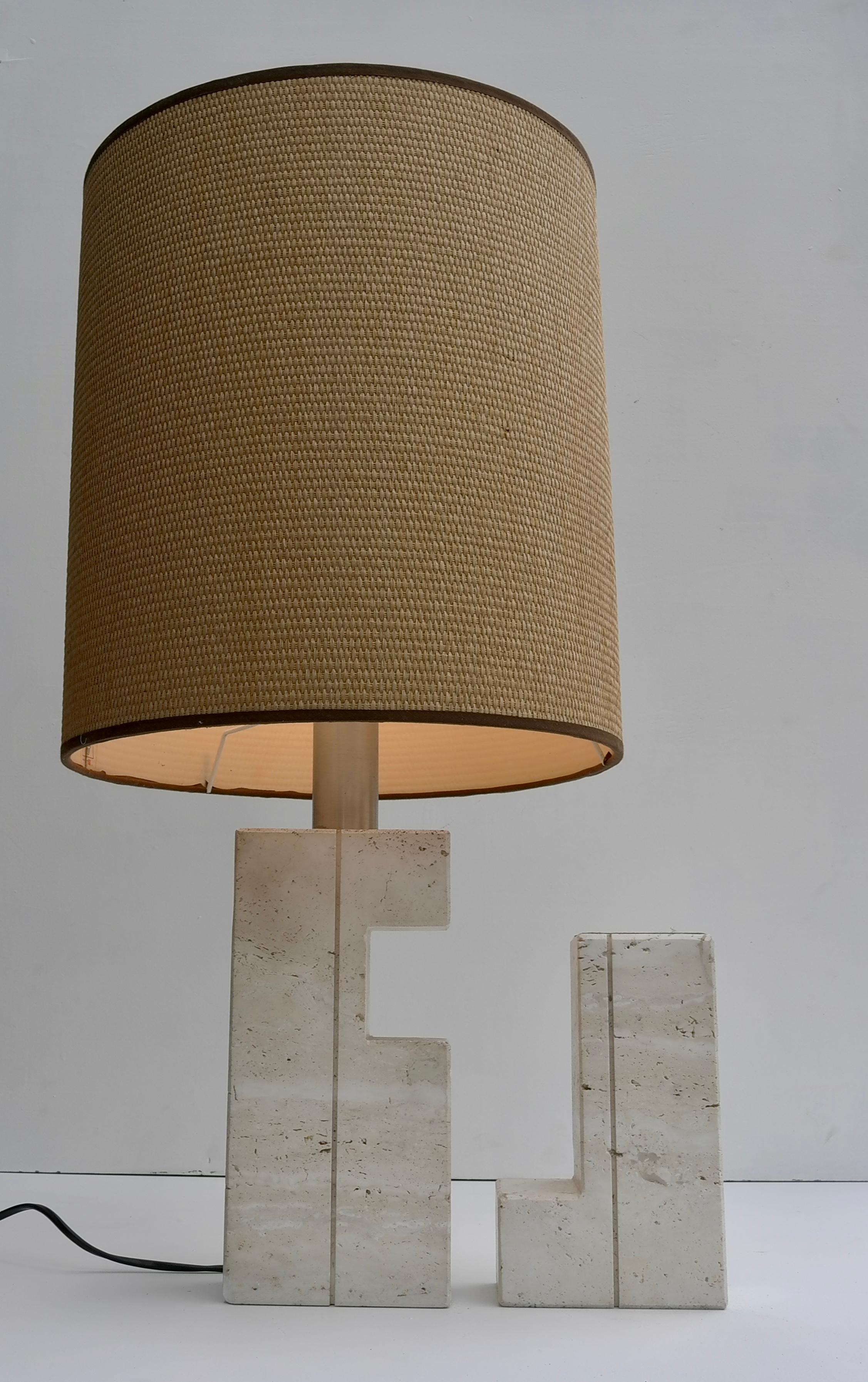 large concrete table lamp