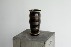 Large Sculptural Vase in Art Glass Belgium 1940s