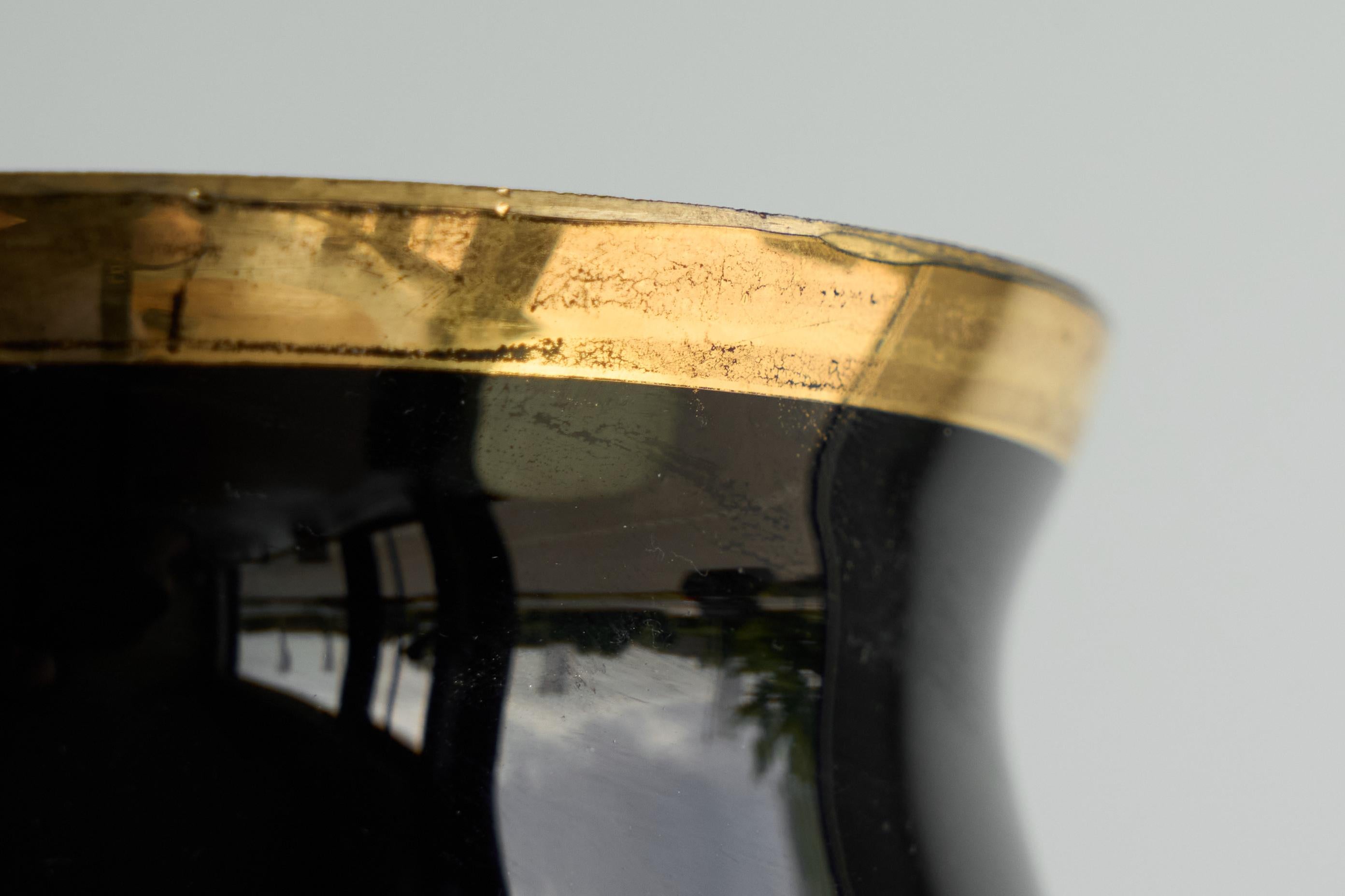 Fatto a mano Grande vaso scultoreo in vetro artistico Belgio anni '40 in vendita