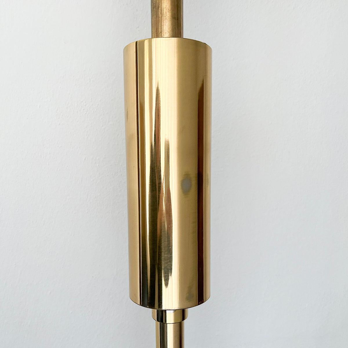 Large Sculptural Wall Torchiere in Brass and Milk Glass, 1930s For Sale 1