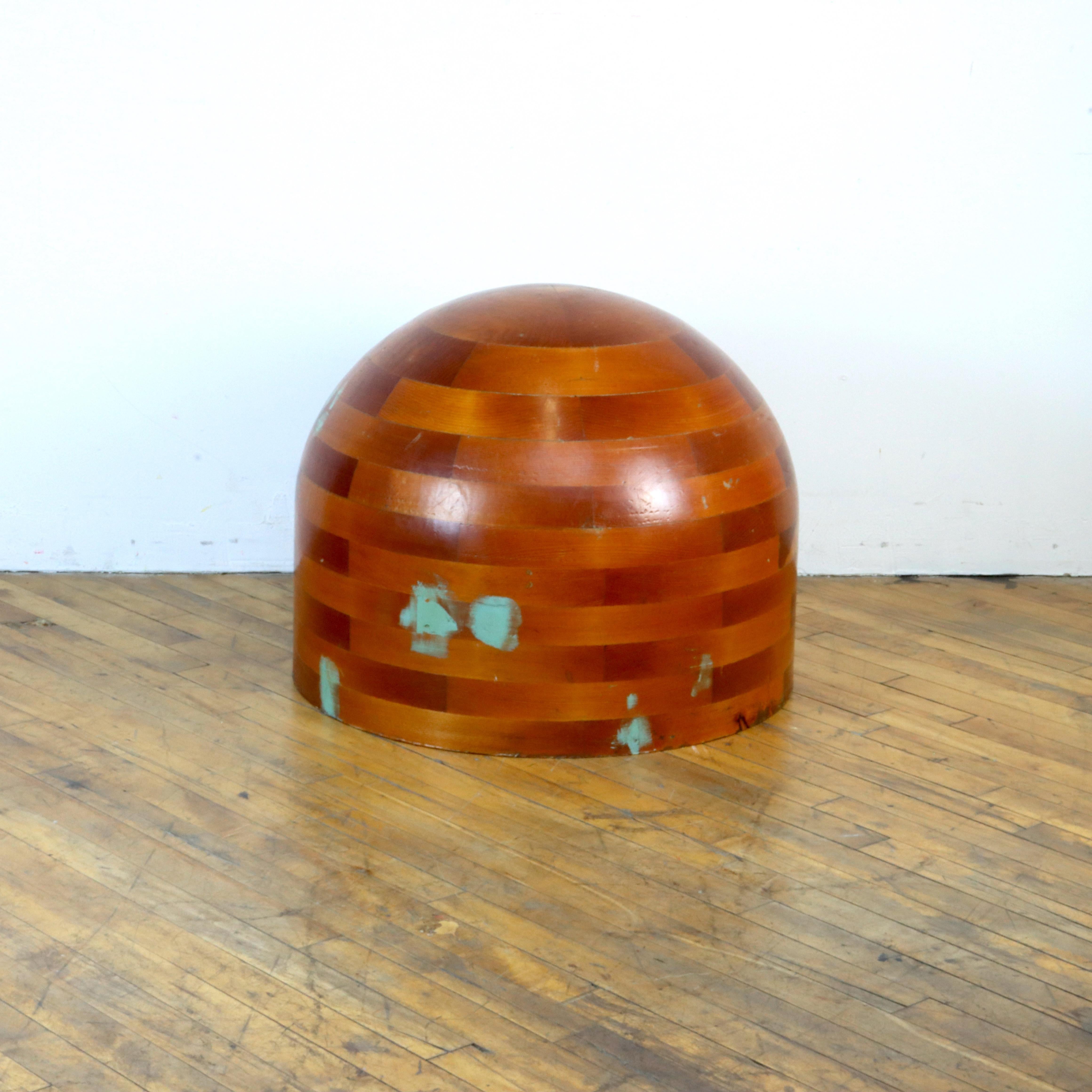 Large Sculptural Wood Dome For Sale 1